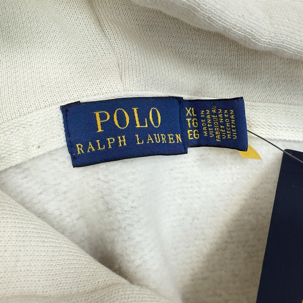 Polo Ralph Lauren Women's Polo Winter Bear Fleece Hoodie Cream Size XL NWT - Picture 4 of 10